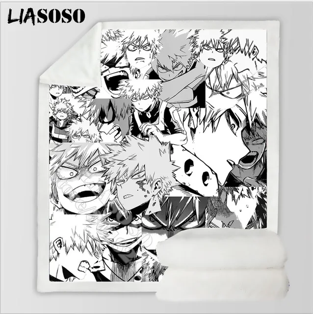 My Hero Academia Blanket 3D Print Anime Adult Fleece Quilt Teens Travel Sofa Keep Warm Child Throw Plush Blankets Bedspread B13 18