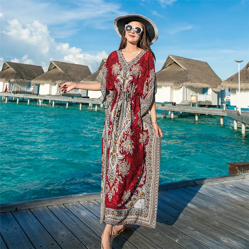 Ethnic style Thai beach Dress Women 