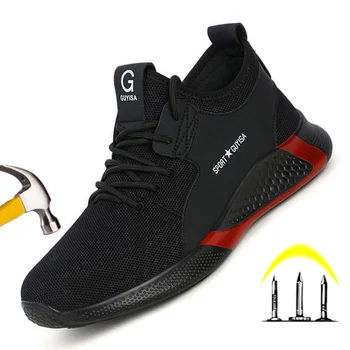 

Male Steel Toe Work Safety Boot Anti-puncture Safety Shoes Men Boots Safety Indestructible Shoes Work Sneakers Military Boots 50
