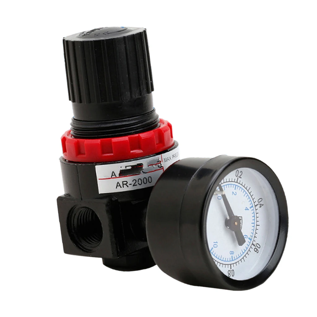 Adjustable 1/2'' Air Compressor Filter Pressure Relief Regulator AR2000