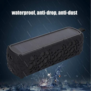 

Portable LED Solar Bluetooth Speaker Stereo Sound Quality Speaker Suiatble for Outdoor Activities Support Tf Card Playback