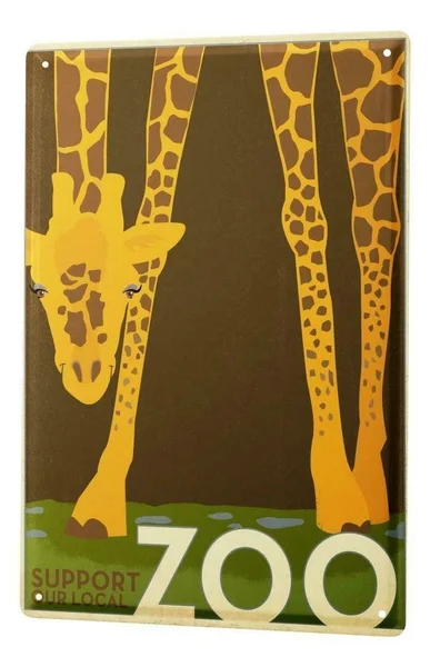 

Tin Sign Africa Giraffe After a Storm Coffee Bar Decoration Home Decor