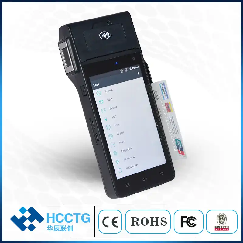 android handheld pos with inbuilt printer