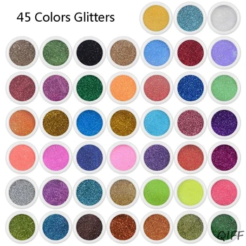 

45 Colors Resin Pigment Mica Powder Glitters Sequains Nail Art Jewelry Making