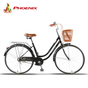 

Phoenix Women Commute Bike Retro City Student Aluminum alloy Bicycle Single Speed High Carbon Steel Frame Bicycle For Woman