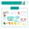 22Pcs Plastic Mini Children Baby Kitchen Play House Toy Simulational Kitchenware Storage Cookware Cooking Pretend Play for Girls 4