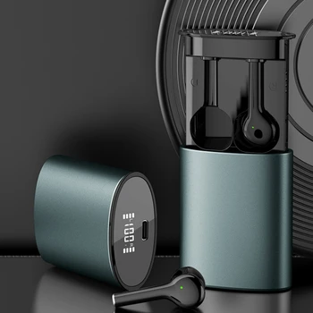 

HIFI Sound Quality Wireless Bluetooth Headset Dual Handle Sports Running Mini Headset Convenient Pull-out Charging Box