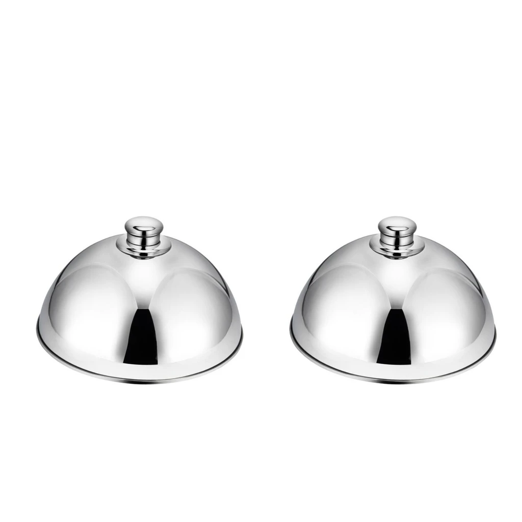 2Pcs Cheese Melting Dome Steaming Cover Steak Cover Cloche Serving Dish Food Cover