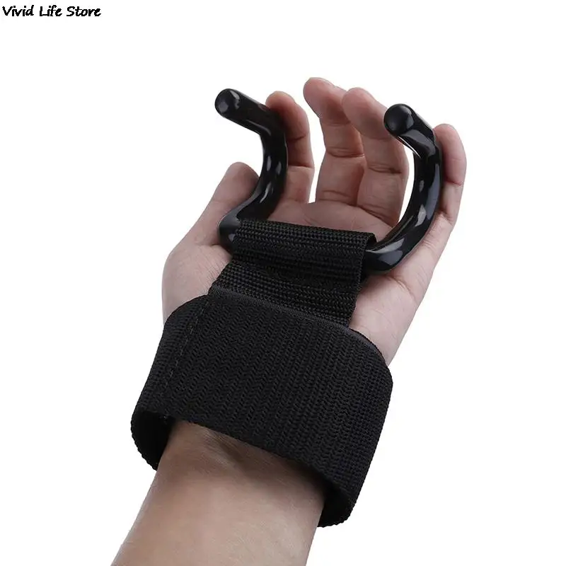 Adjustable Unisex Strong Steel Hook Grips Straps Weight Lifting Strength Training Fitness Gym Wrist Support Lift Straps