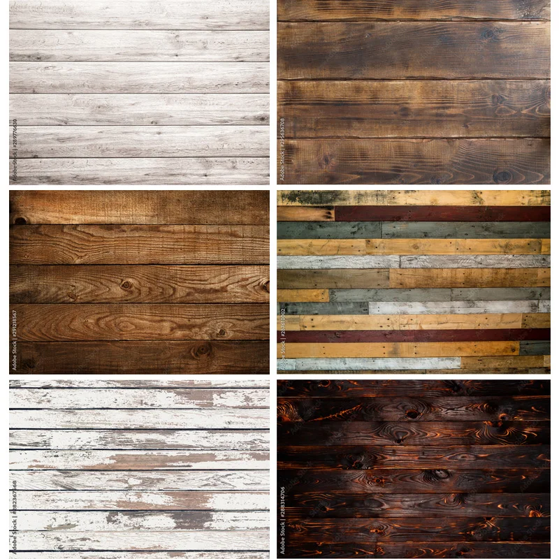 

Photorealistic Fabric Vintage Wooden Planks Portrait Photography Backdrops For Photo Studio Background Props KL-08