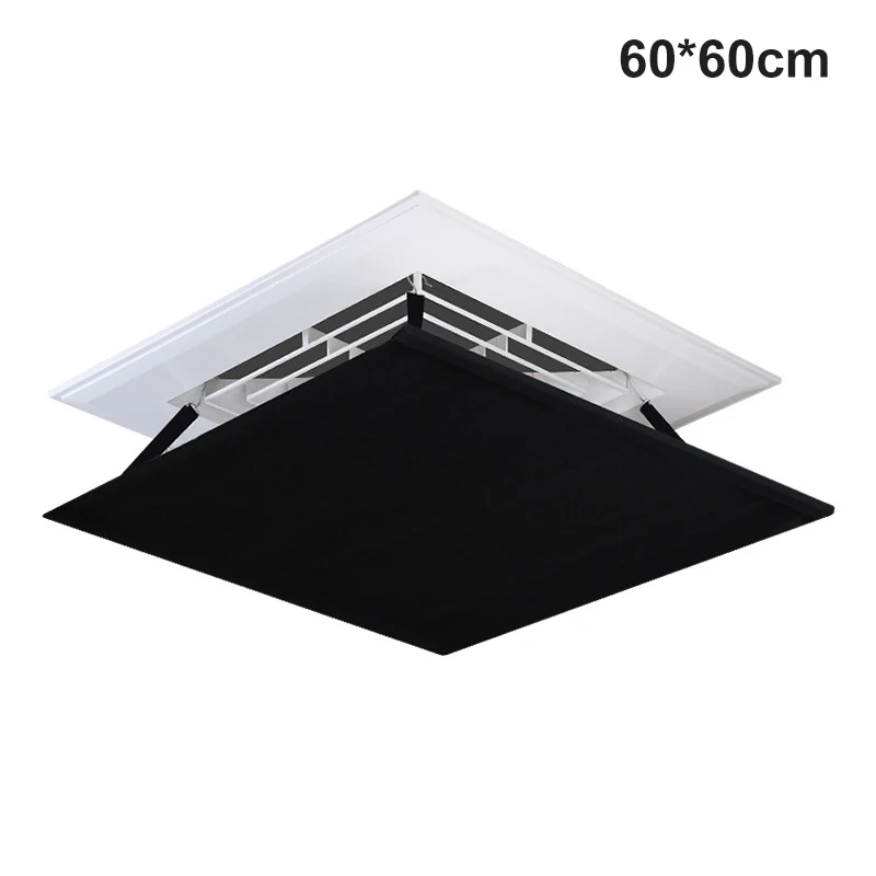 Black 60x60cm Центральный кондиционер Ветер щит настенный анти прямой выдув лобовое стекло J99Store - Цвет: Black 60x60cm