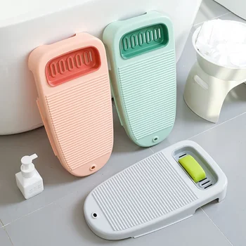 

1Pcs Thicken Portable Clothes Cleaning Tools Antislip Laundry Accessories Mini Washboard Plastic Washing Board