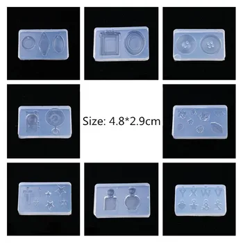 

DoreenBeads Silicone Resin Mold For Jewelry Making Rectangle Transparent DIY Geometric Letter Flower Tools 4.8cm x 2.9cm 1 Piece