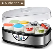 Аутентичная 150 мл домашняя Йогуртница машина для Натто корпус из нержавеющей стали Автоматическая Йогуртница с 8 герметичными стеклянными чашками 50 Вт