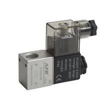 Válvula de solenoide eléctrica neumática de 12V 24V 220V 2 posiciones 2 puertos normalmente cerrados válvula magnética de aire 6mm 8mm conexión de manguera()