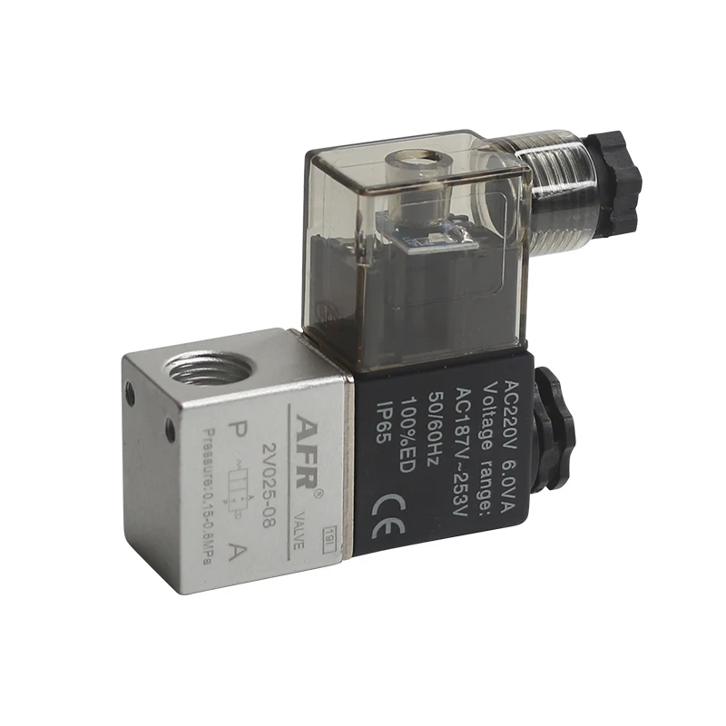 2V025 08 клапан 12v 24v 220v airtac Тип Пневматический Соленоидный 2 позиция Порты и разъёмы