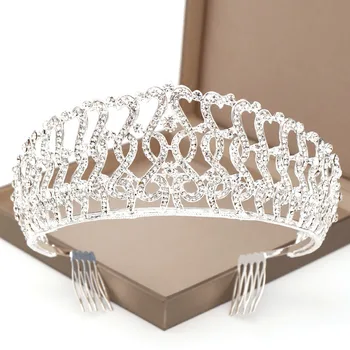 

Luxury Wedding Jewelry Bridal Rhinestone Crystal Tiara Crowns Princess Queen Party Prom Tiara Wedding Hair Accessories VL