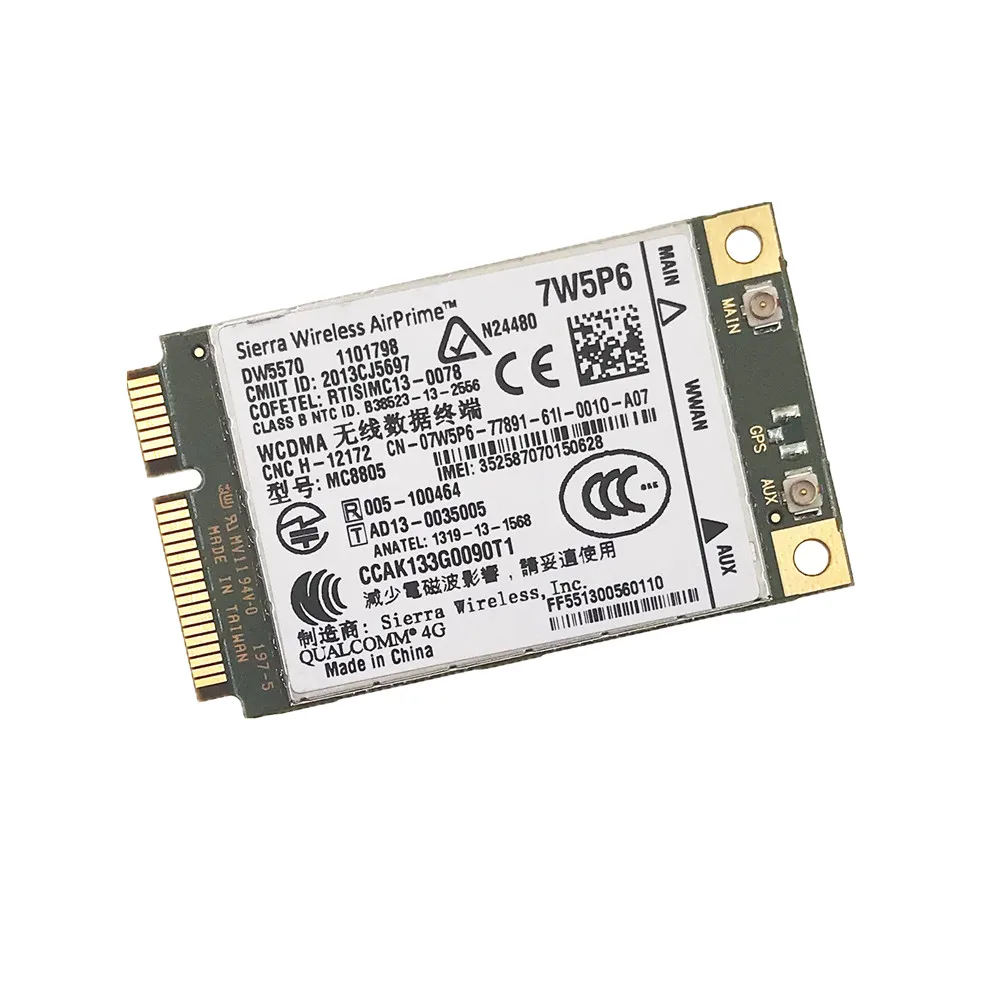 Módulo móvil de banda ancha para DELL Latitude E5440 E6440 E6540 E7240 E7440 M6800 M6800, desbloqueado MC8805 DW5570 7W5P6 HSPA + WWAN