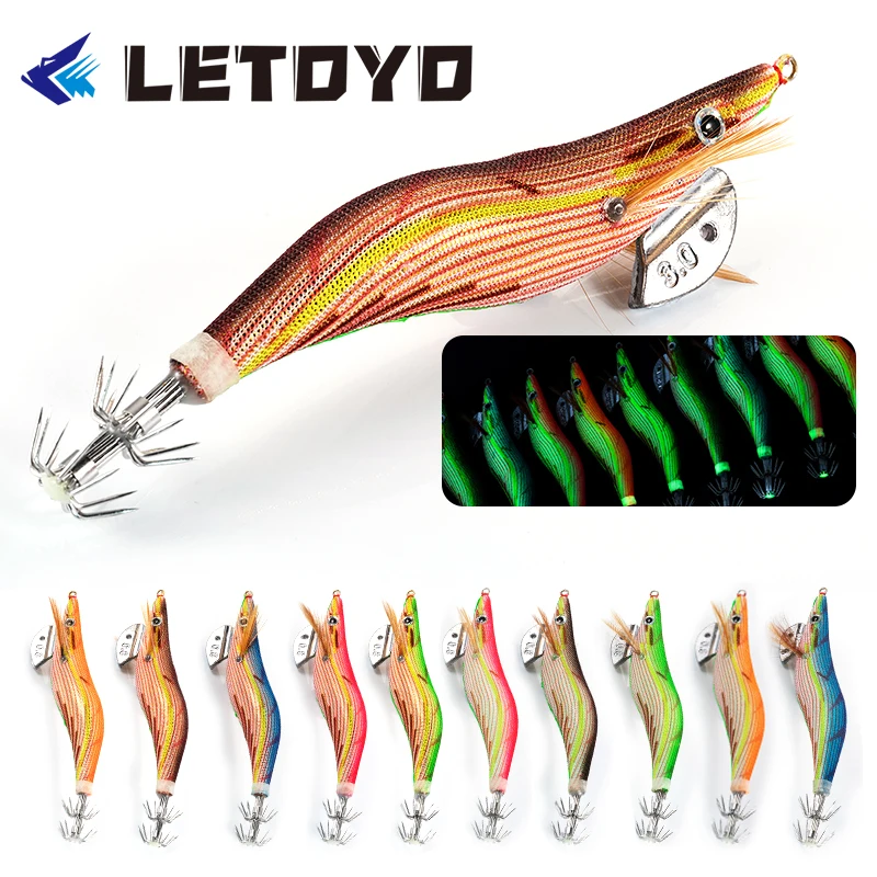 Светящиеся приманки для ловли креветок LETOYO рыболовные фосфоресцирующие
