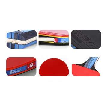 

1 Pair Table tennis racket Professional Ping Pong Paddle Bat 3pcs Balls