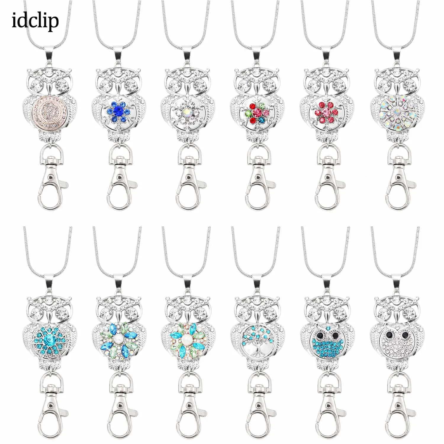 

idclip ID Card Badge Holder Lanyard Necklace and Snap Jewelry Charms Pendant Clip Office ID Holder