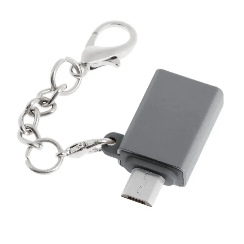 Micro USB на USB 3,0 Женский OTG на ходу адаптер с цепочкой для samsung S7 S6 Edge S4 S3 Xiaomi huawei Android смартфонов