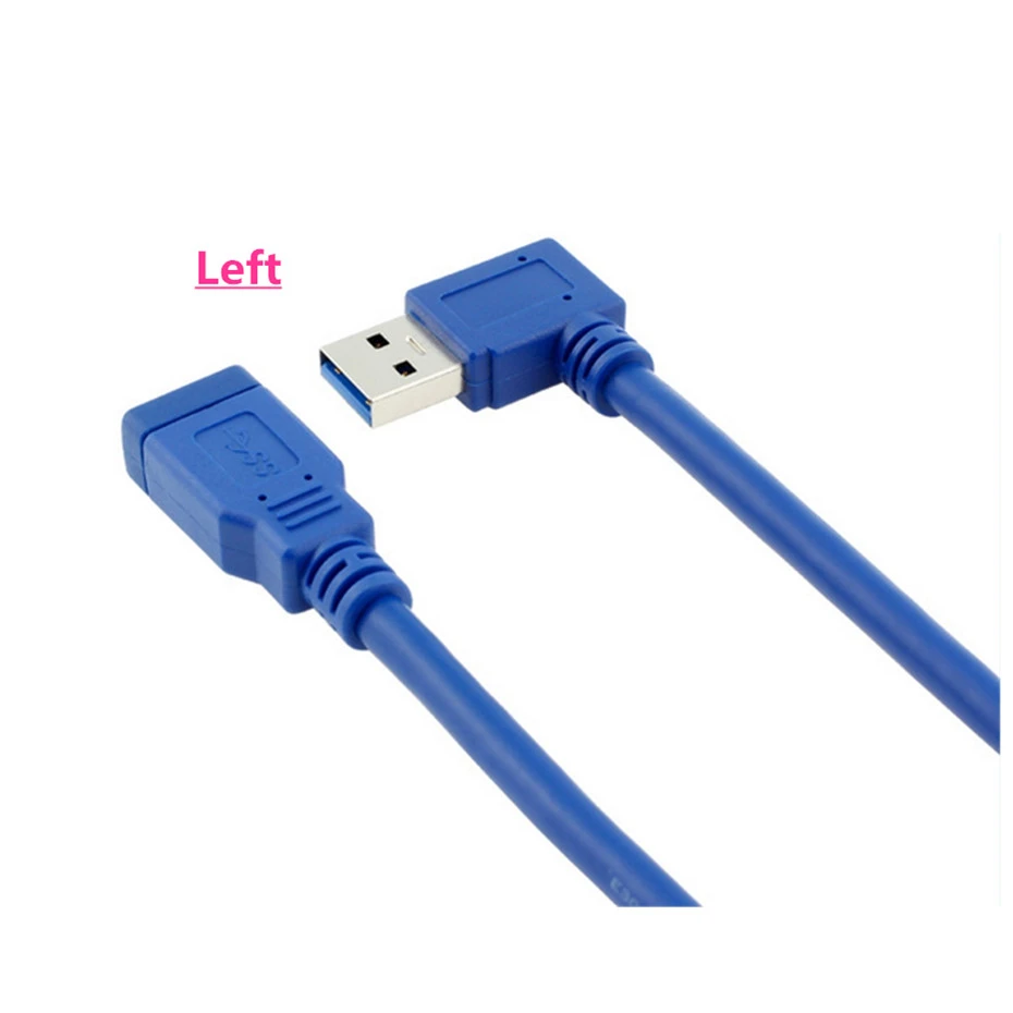 USB 2,0 3,0 Удлинительный кабель под прямым углом 90 градусов для мужчин и женщин супер скоростные USB кабели для синхронизации данных и зарядки