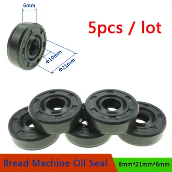 

5pcs 10*21*6mm Oil Seal Ring for Bread Maker Breadmaker Baker's Machine Blender Repair Parts Bread Machine Spare Parts Wearable