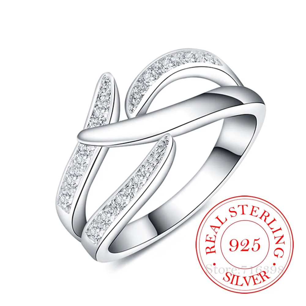 AoedeJ Anello Infinity Eternity In Argento 925 Con Zirconi, Simbolo Infinito, Regalo