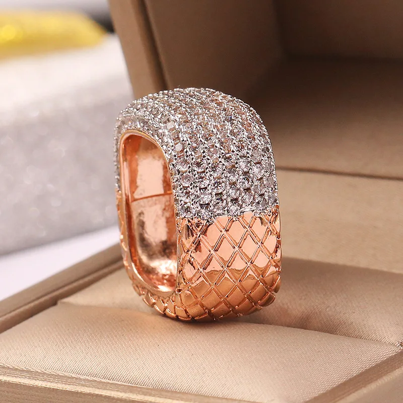 2022 Minimalist Style Flower Pattern Rectangle Rings For Women Jewelry  Size5--size10 Different Size 18k Gold Plated Anillos - Rings - AliExpress