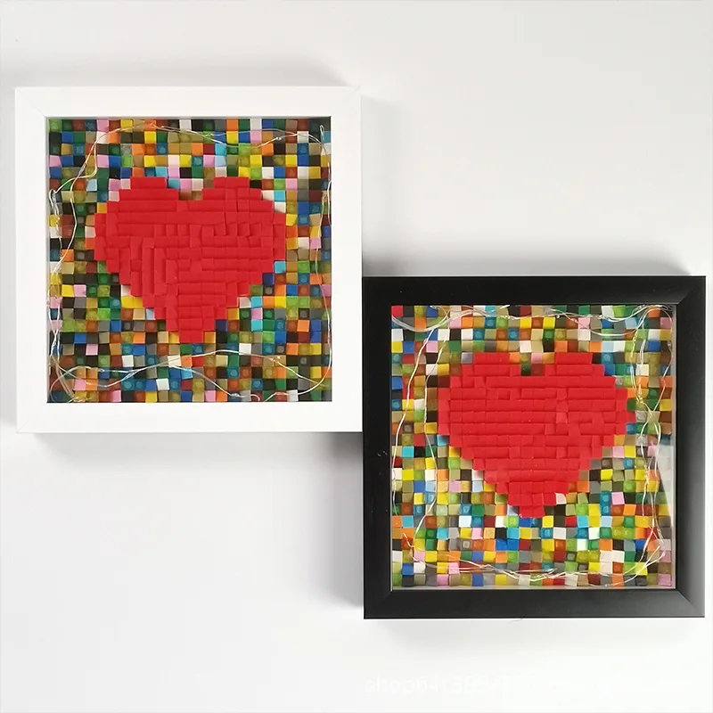 

Creative Technic Valentine's Day Series MOC Creative Love Art paintings Building Block Toy Model Bricks Kids Holiday Gifts