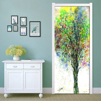 

3D Step Door Sticker DIY Self Adhesive Waterproof Wallpaper Abstract Tree Poster Wall Decal Mural Print Art Picture Home Decor