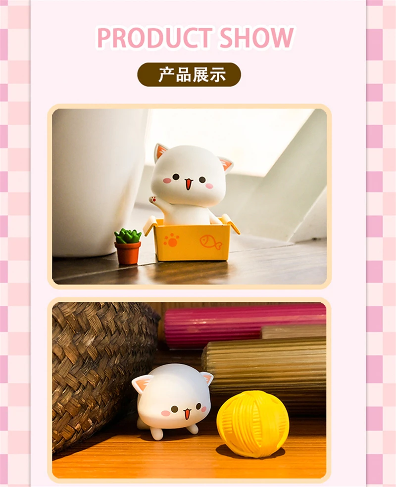 Глухая коробка подлинный персиковый Кот Счастливый Кот Милая кошка серия ручной работы украшения кукла игрушка