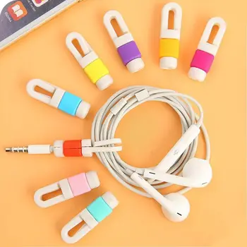 

Earphone Cable Protector for Iphone Earphones Wire Organizer Earphone Cord Protector Protective Case Colors Bobbin Winder Cover