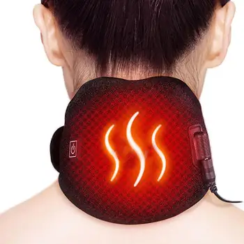 

3 Adjustable Temperature Electric Heating Thermal Therapy Neck Care Warm Pad Relieve Neck Pain Massager Support