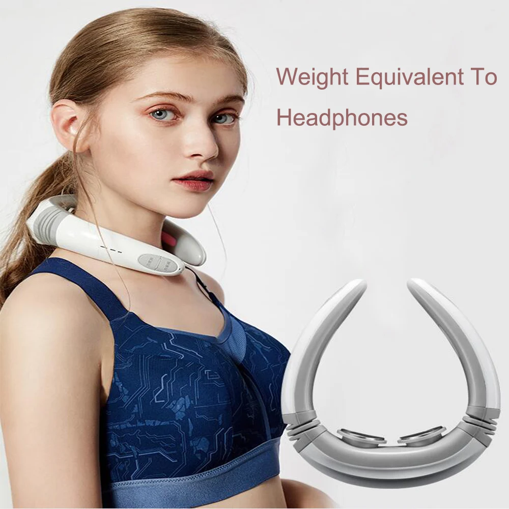 

Electric Magnetic Pulse Neck Massager with Heating Function 3D Fitting Technology U-Shaped Ring Compact And Lightweight for Musc