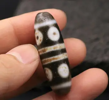 

Magic Tibetan Old Agate 8 eye Totem dZi Bead Amulet 41mm Pendant