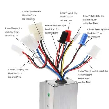 

DC 24V 250W Motor Speed Brush Controller For Electric Bicycle Bike Scooter