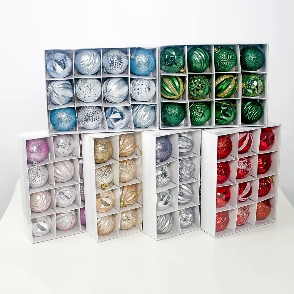 

12Pcs Christmas Tree Decor Ball 55Mm Bauble Xmas Party Hanging Ball Christmas Ball for Home Christmas Decorations