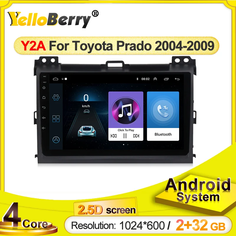 Авторадио Android Автомобильный GPS навигатор видео стерео плеер для Toyota Prado 2004-2009