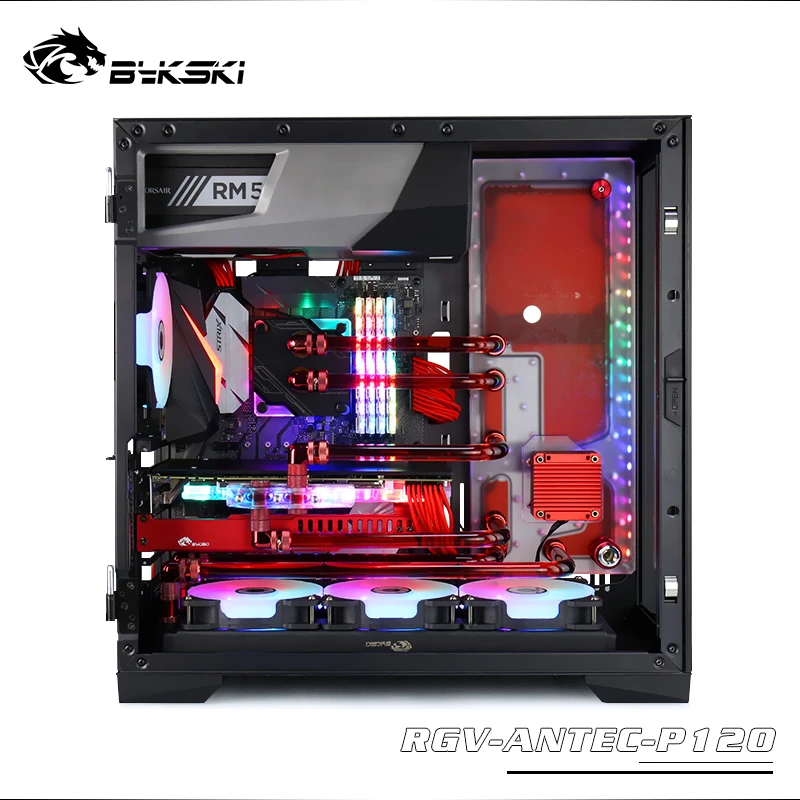 BYKSKI kit use for Antec P120 computer case / Acrylic Board Water Channel Solution / Kit for CPU and GPU Block