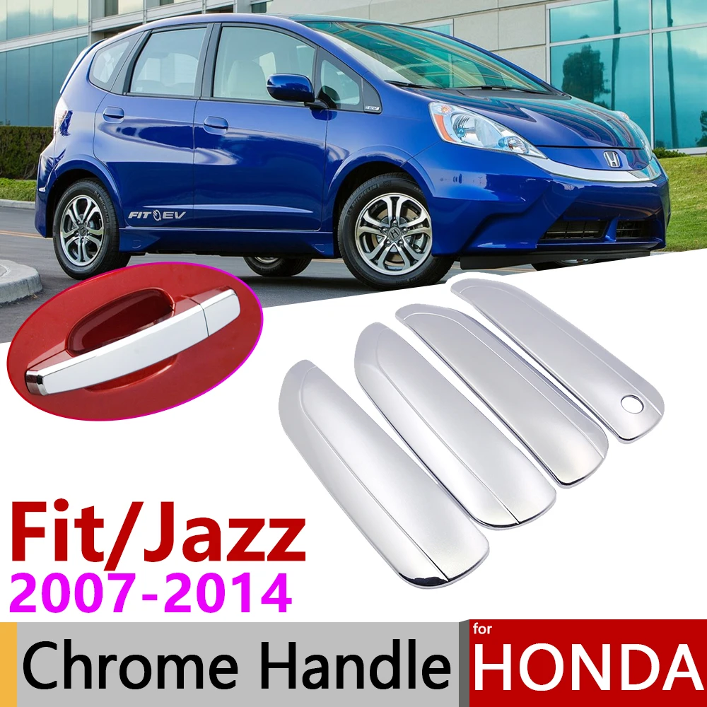 Хромированная крышка ручки двери для Honda Fit Jazz MK2 2007 ~ 2014 автомобильные аксессуары