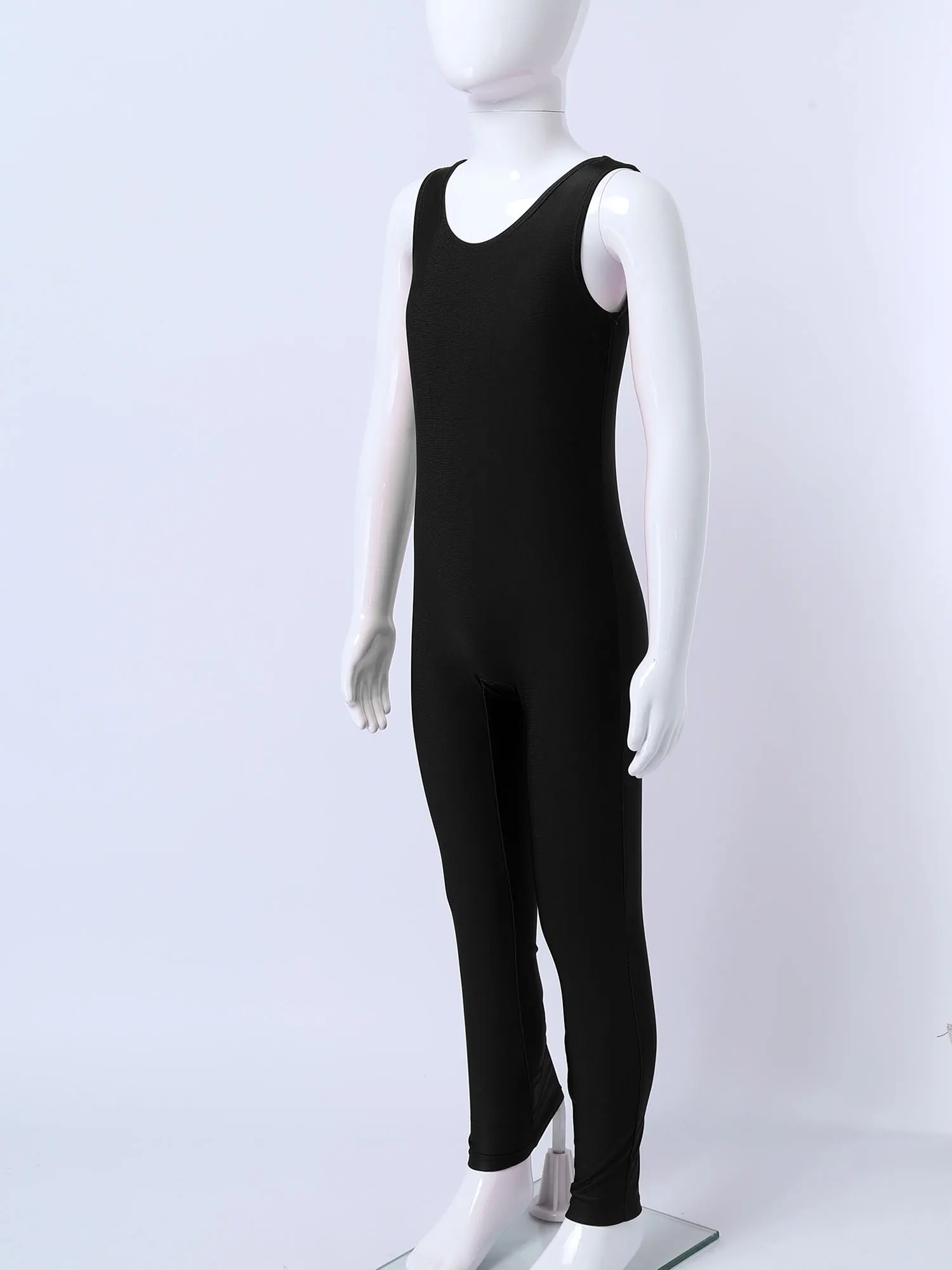 Kids Sleeveless Full Body Ballet Leotard Skin Tight Gymnastics Jumpsuits Bodysuit Dancing Costume Girls Dancewear