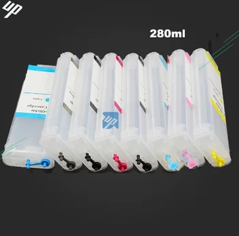 

UP brand 280ml 8PCS empty refillable ink cartridge compatible for HP 70 for hp Z2100 Z5200 DesignJet Fa with ARC chip
