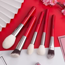 BEILI Red Single Makeup Brush 1 Piece Powder Concealer Highlight Foundation in Synthetic Nano Hair Blusher