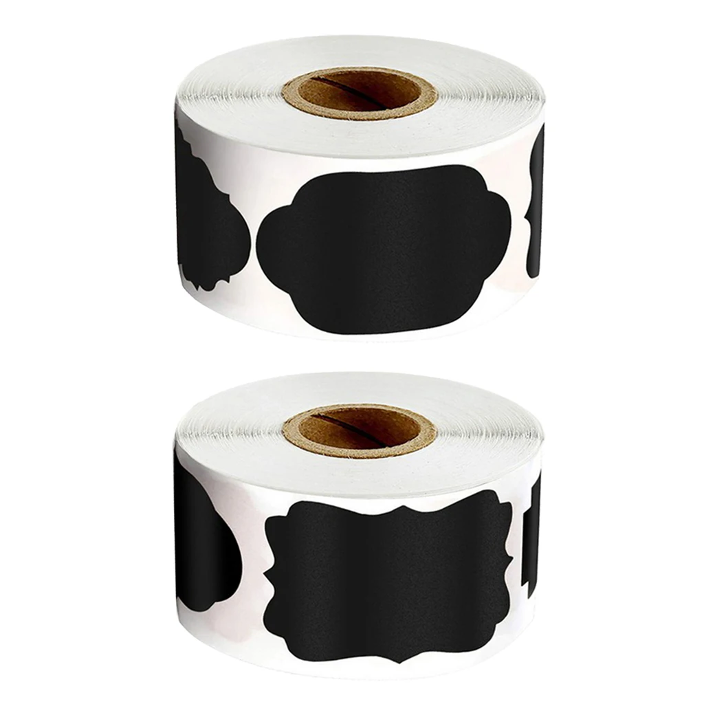 300x/roll Chalkboard Kitchen Glass Jar Name Bottle Tag Stickers Blackboard Label