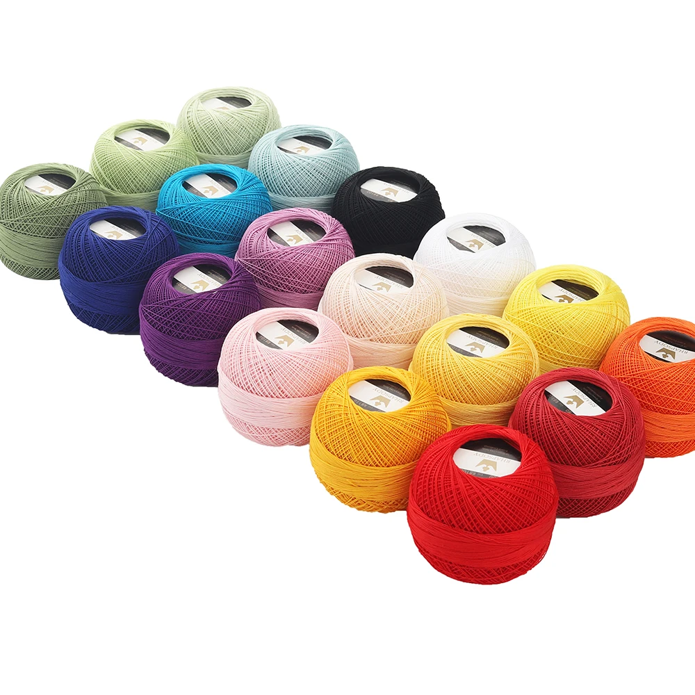 18ColorsPremiumEgyptianCottonCrochetThreadtattingThread