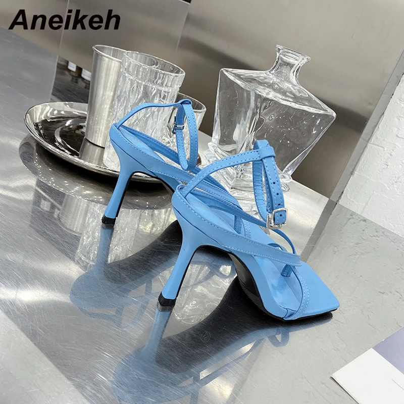 Сандалии Aneikeh на ремешках пикантные босоножки гладиаторы с застежкой