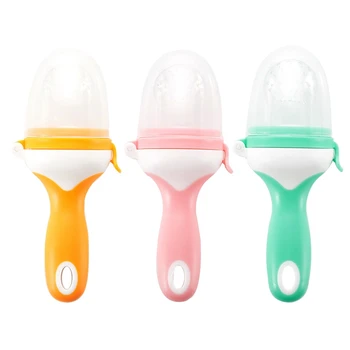 

Baby Food Fresh Food Fruit Vegetable Mills Dispenser Baby Pacifier Nipple Masher Care Safety Tool Silicone Teether Molar Stick