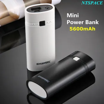 電源銀行 5600 ポータブルミニ電源銀行 usb ポートバッテリー充電器 iphone xiaomi huawei 社電話の外部バッテリー充電器